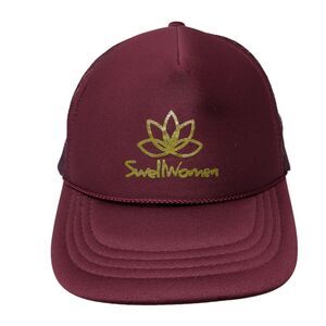 SwellWomen Youth Snapback Trucker Hat Red OS Adjustable Mesh Back Rope Otto